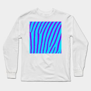 Zebra Print (Blue & Purple) Long Sleeve T-Shirt